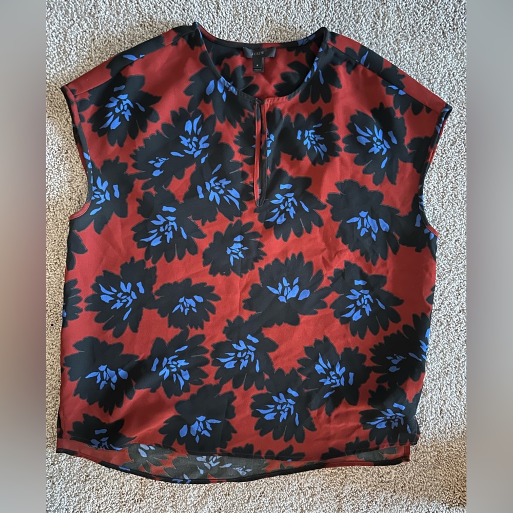 J crew floral pattern top
